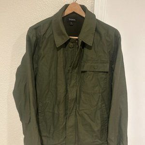 Brixton Men's Long Sleeve Shirt Green L Button Down Casual Pockets Streetwear